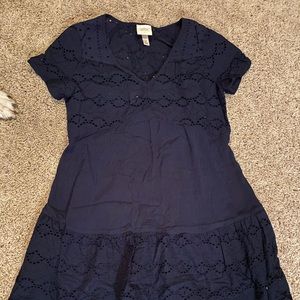 Knox rose navy eyelet dress